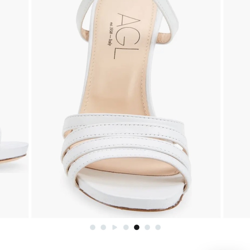 AGL Dora White Sandals Wedges Bridal Size 8.5 NWT - Picture 2 of 3